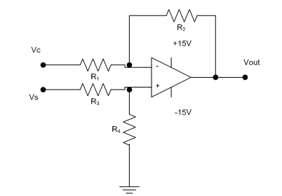 Figure 8. Standard differential amplifier circuit.