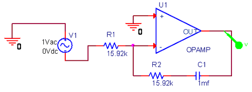 Figure 14. SPICE schematic showing ideal albeit theoretical values.