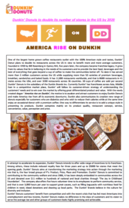 dunkin donut business plan