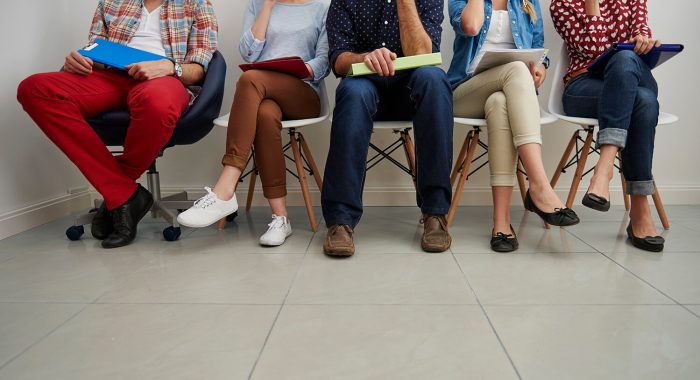 candidates waiting for a job interview