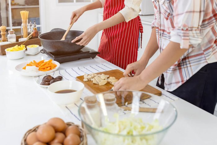 student cooking