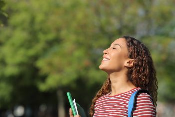 happy student