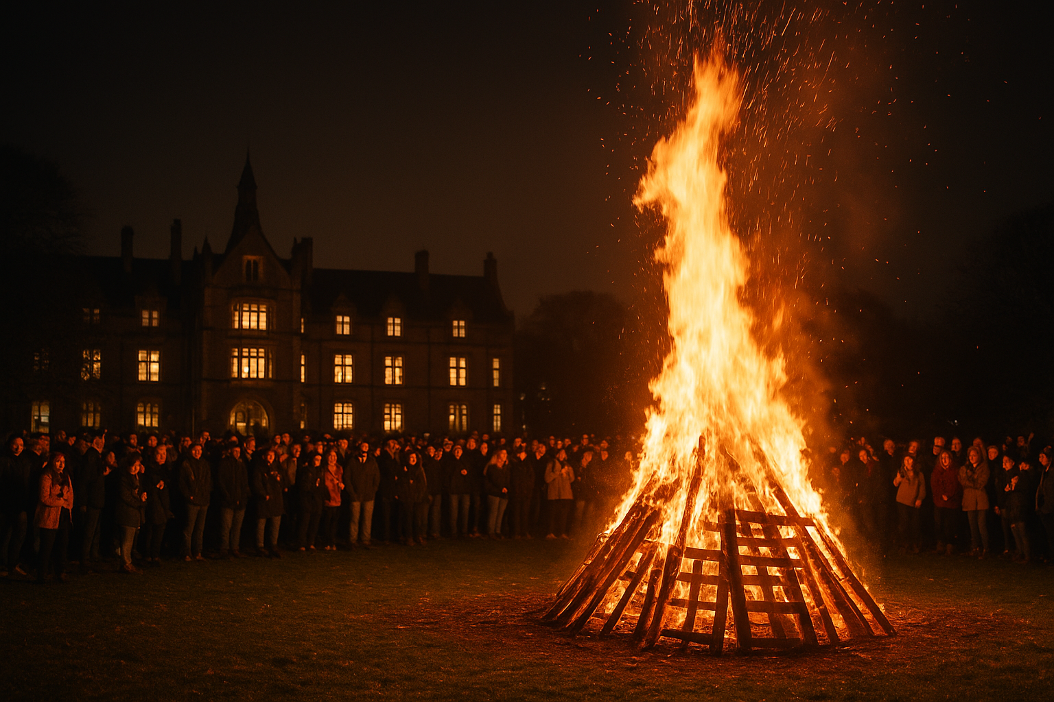 Students at Bonfire Night